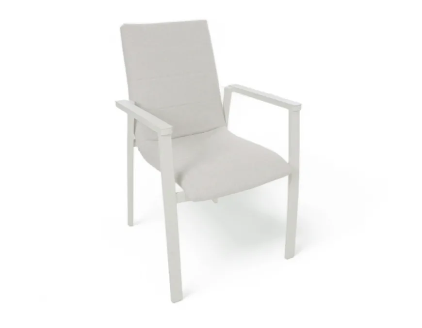 Fanø Fejø Keramik Havemøbelsæt - 90x195 cm - Gråhvid/Beige