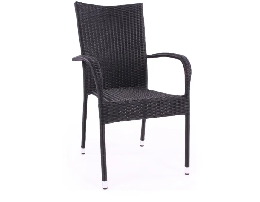 Fanø Geneve Keramik Havemøbelsæt - 90x195 cm - Sort/grå