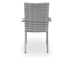 Fanø Geneve Keramik Havemøbelsæt - 90x195 cm - Lysgrå