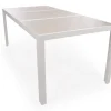 Fanø Keramik Havebord - 90x195 cm - Gråhvid/Beige