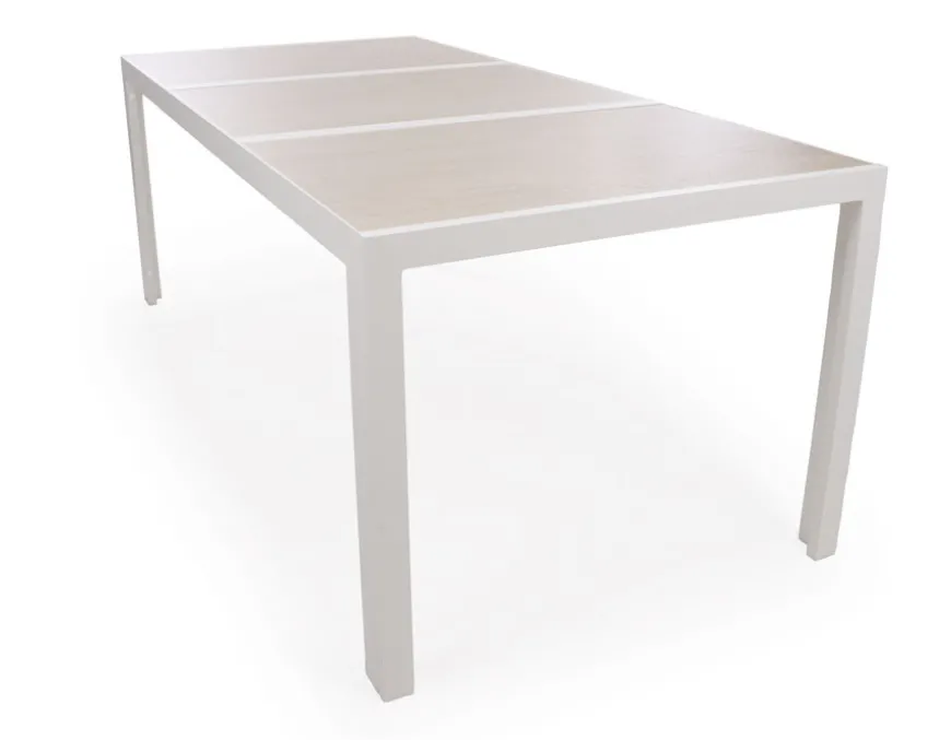 Fanø Keramik Havebord - 90x195 cm - Gråhvid/Beige