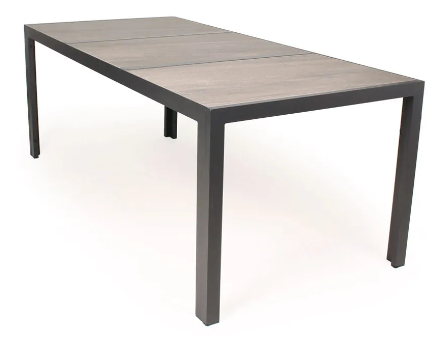 Fanø Paris Keramik Havemøbelsæt - 90x195 cm - Grå/grå