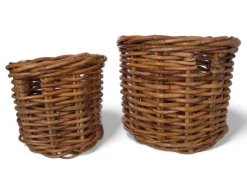 Fletkurv - Naturrattan - Ø:60 cm