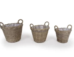 Fletkurv - Naturrattan - Ø:35 cm