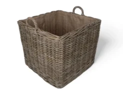 Fletkurv m/hjul - Kubu Naturrattan - 62x62 cm