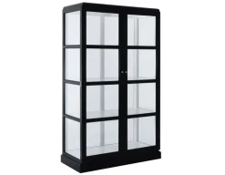Glasskab m/2 låger - Sort