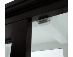 Glasskab m/2 låger - Sort