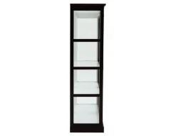 Glasskab m/2 låger - Sort