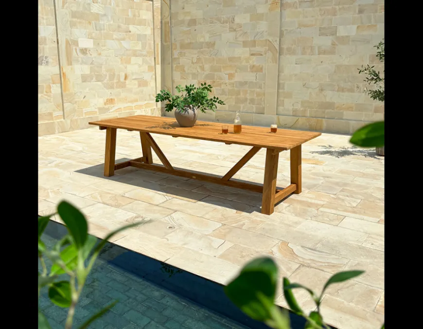 Hercules Teak Plankebord - 100x290 cm