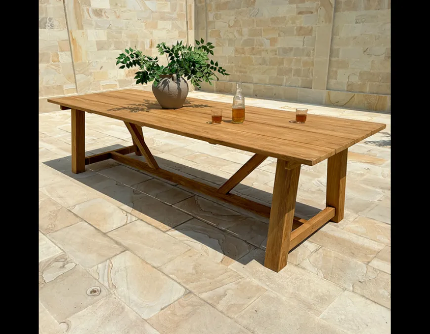 Hercules Teak Plankebord - 100x290 cm