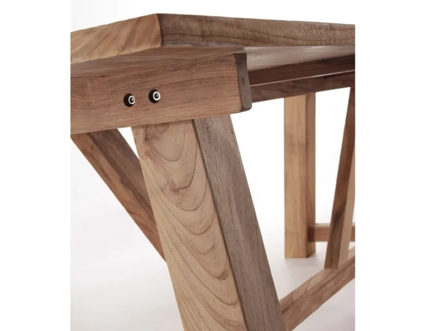 Hercules Tonka Teak havemøbelsæt m/4 stole - 100x200 cm