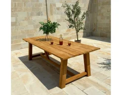 Hercules Tonka Teak havemøbelsæt m/6 stole - 100x246 cm