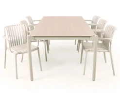 Ida Sonja Havemøbelsæt - 104x204 cm - Gråhvid