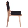 Jenny spisestol - Teak/flet - Sort