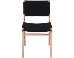 Jenny spisestol - Teak/flet - Sort