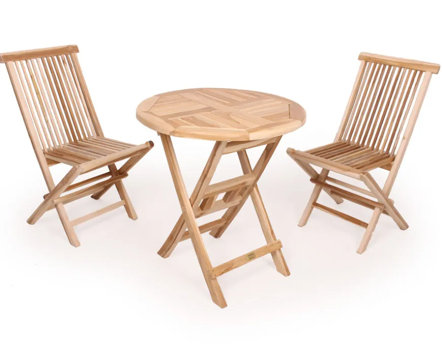 Køln Teak cafesæt - Ø70 cm