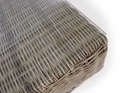 Kubu Sofabord m/glasplade - Naturrattan