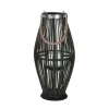 Lanterne, Mørkegrøn rattan, Ø:24xH:48 cm