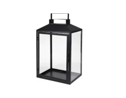Lanterne, Sort Metal, 20x12x28 cm