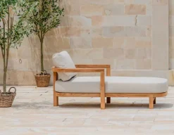 Las Vegas Teak Chaiselong