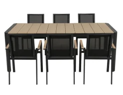 Lohals Malmø Havemøbelsæt m/6 stabelstole - 95 x 205/275 cm