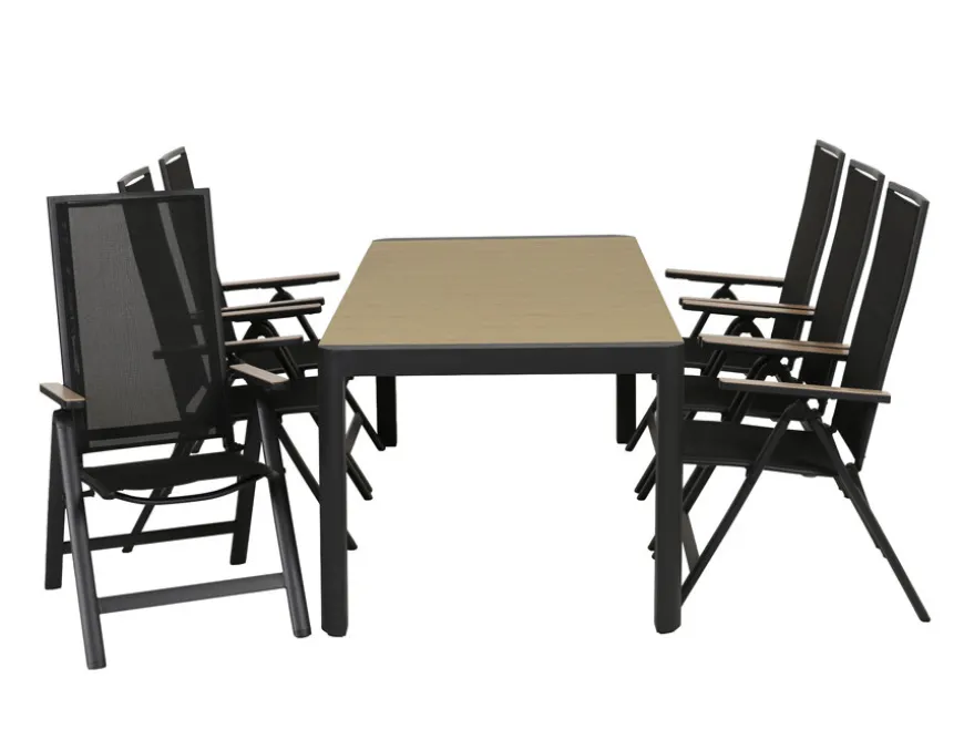 Lohals Malmø Havemøbelsæt m/6 pos. stole - 95 x 205/275 cm