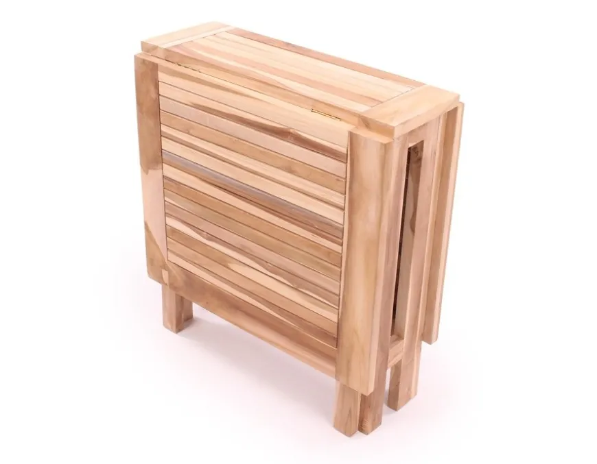 Lærke Teak Cafesæt m/2 Stole - 65x130 cm