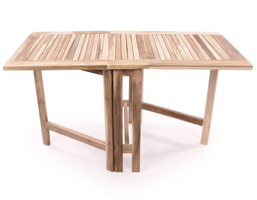 Lærke Teak Cafesæt m/2 Stole - 65x130 cm
