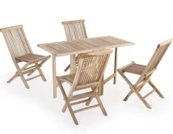 Lærke Teak Havesæt m/4 Stole