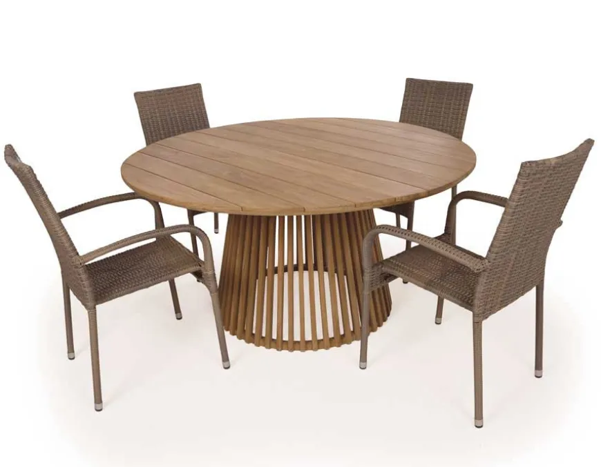Luna 150 Geneve Dusty Teak Havemøbelsæt