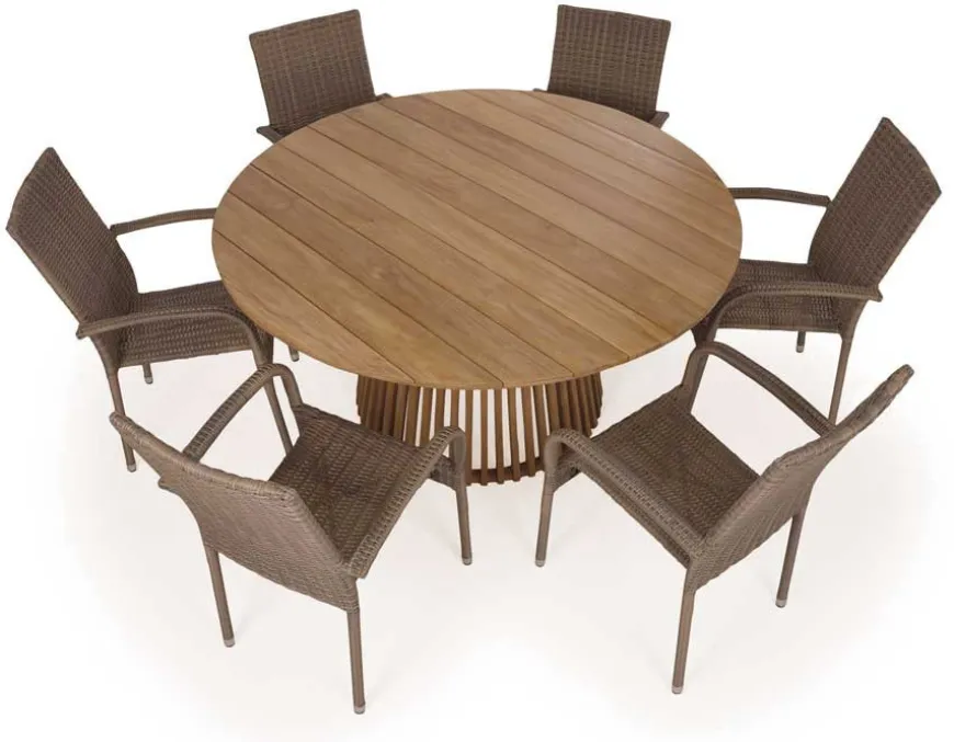 Luna 150 Geneve Dusty Teak Havemøbelsæt