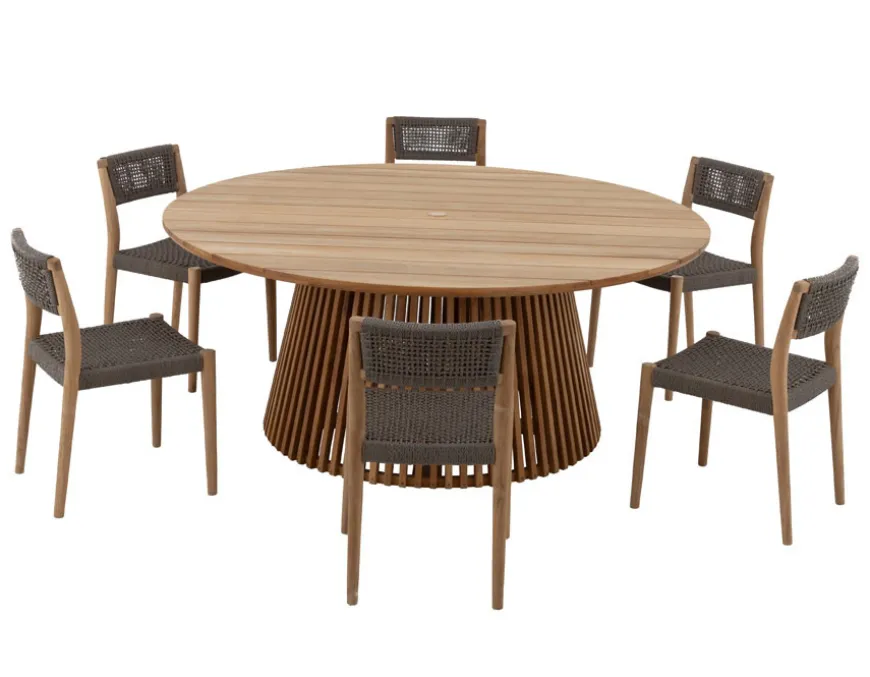 Luna Alana Teak Havemøbelsæt - Ø180 cm
