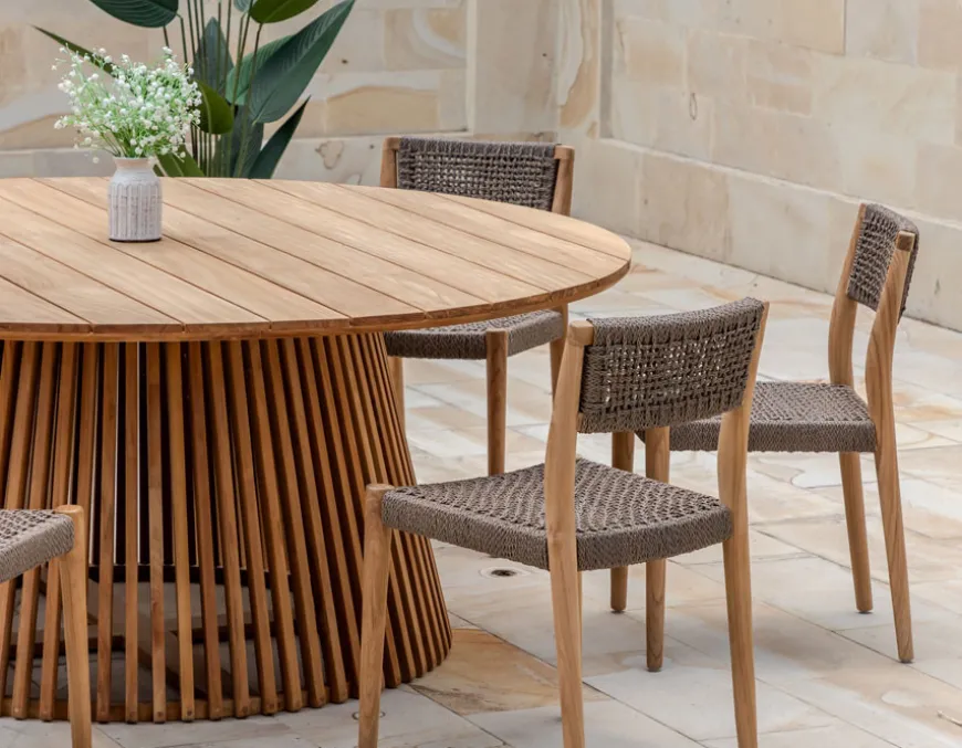 Luna Alana Teak Havemøbelsæt - Ø180 cm