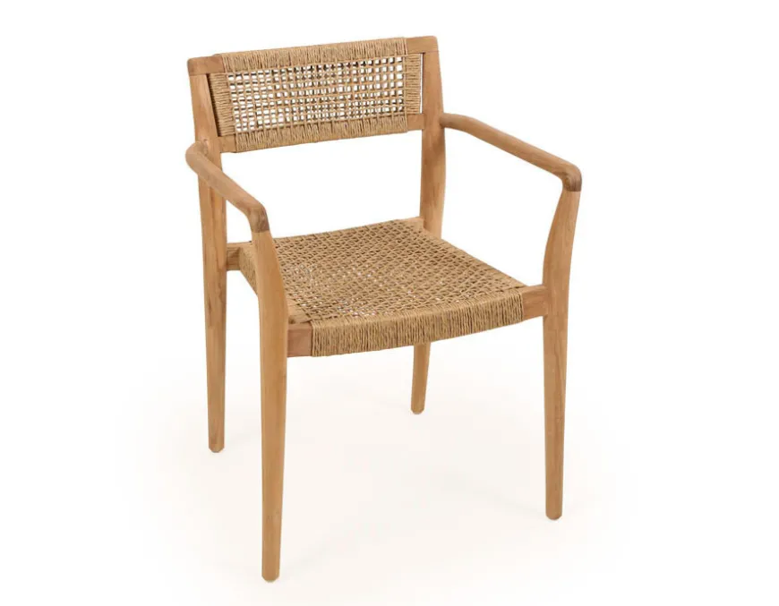 Luna Manja Teak havemøbelsæt m/4 stole - Ø150 cm