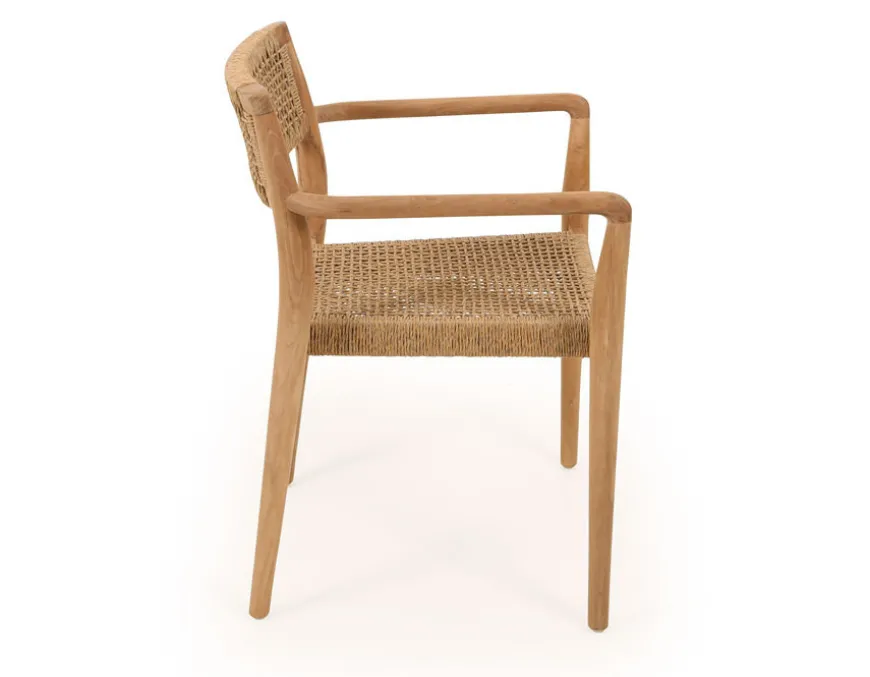 Luna Manja Teak havemøbelsæt m/4 stole - Ø150 cm