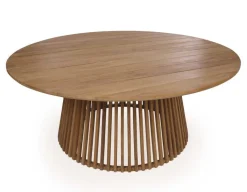 Luna Tonka Teak havemøbelsæt m/6 stole - Ø180 cm