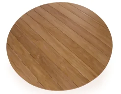 Luna Tonka Teak havemøbelsæt m/4 stole - Ø150 cm