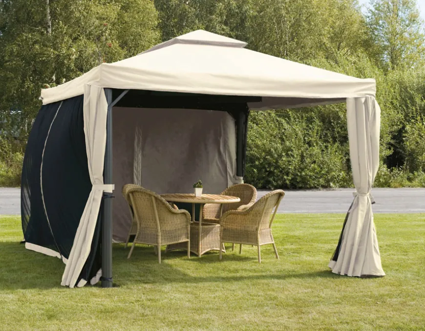 Luxus Pavillon 3x3 meter - Hvid