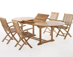 Madrid Teak Havemøbelsæt m/4 Mia m/armlæn