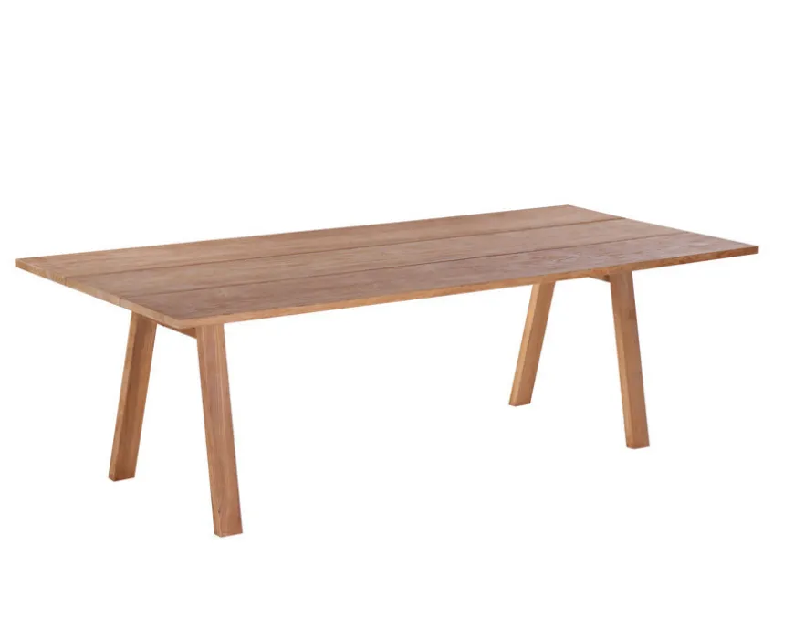 Mako Plankebord 90x200 cm - m/bordben i teak - Skrå