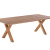 Mako Plankebord 100x240 cm - m/bordben i teak - Kryds
