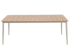 Malmø Havelmøbelsæt m/6 Stabelstole - 100x200 cm - Gråhvid