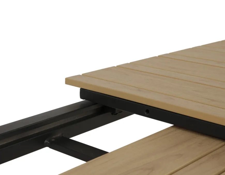 Malmø Havemøbelsæt m/6 stabelstole - 100x180/235 cm - Mørkegrå