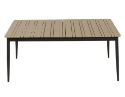 Malmø Havemøbelsæt m/6 stabelstole - 100x180/235 cm - Mørkegrå