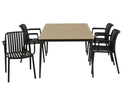 Malmø Sonja Havemøbelsæt - 100x160 cm - Mørkegrå