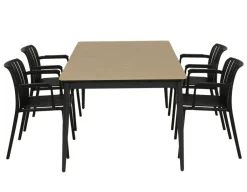 Malmø Sonja Havemøbelsæt - 100x180/235 cm - Mørkegrå