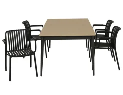 Malmø Sonja Havemøbelsæt - 100x180/235 cm - Mørkegrå