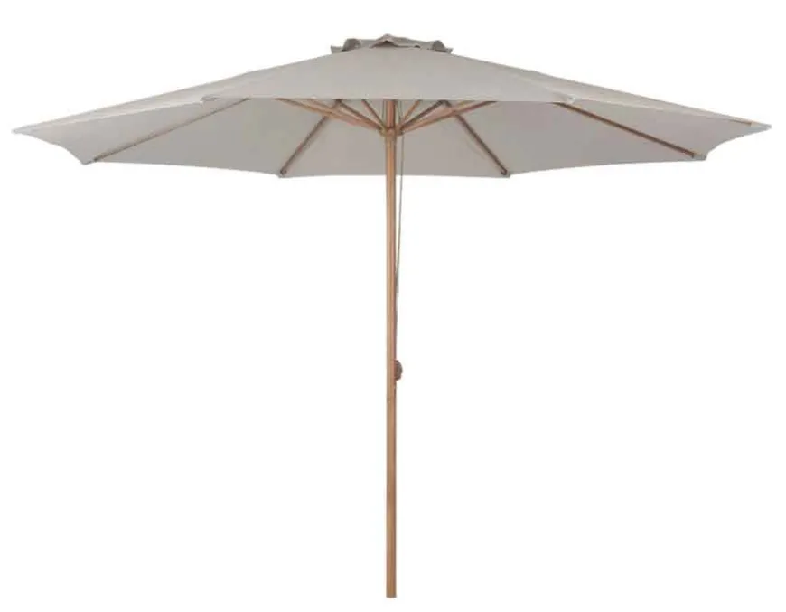 Markedsparasol - Ø3,5 - m/snoretræk - Beige