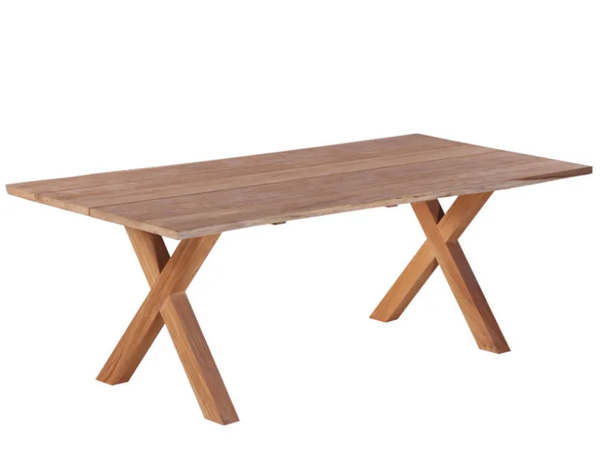 Maxi Plankebord 100x240 cm - m/bordben i teak - Kryds