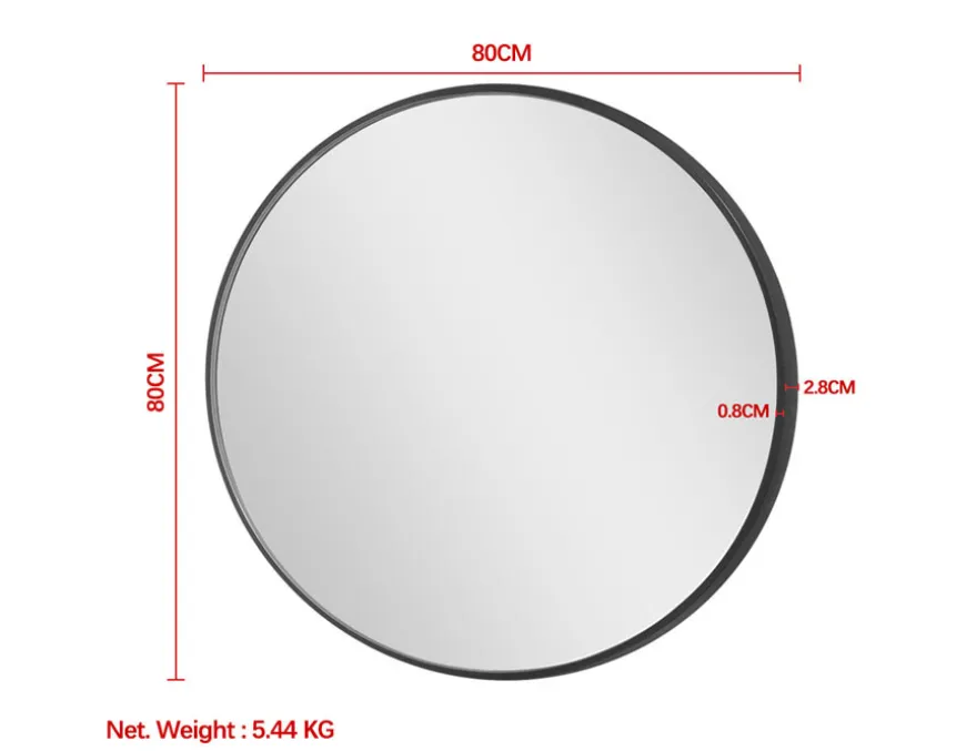 Merkur Rundt Spejl - Ø: 80 cm